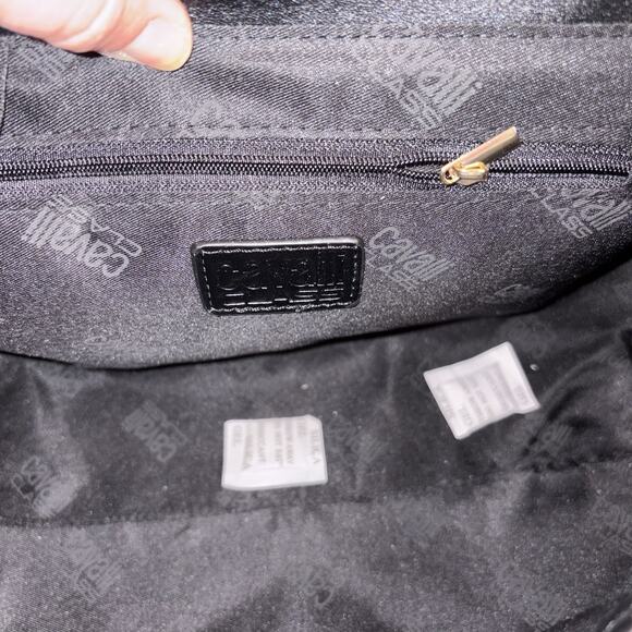 Cavalli Tatiana Large Top Handle TOTE Black Crossbody Strap MSRP $118 NWT - Picture 7 of 12